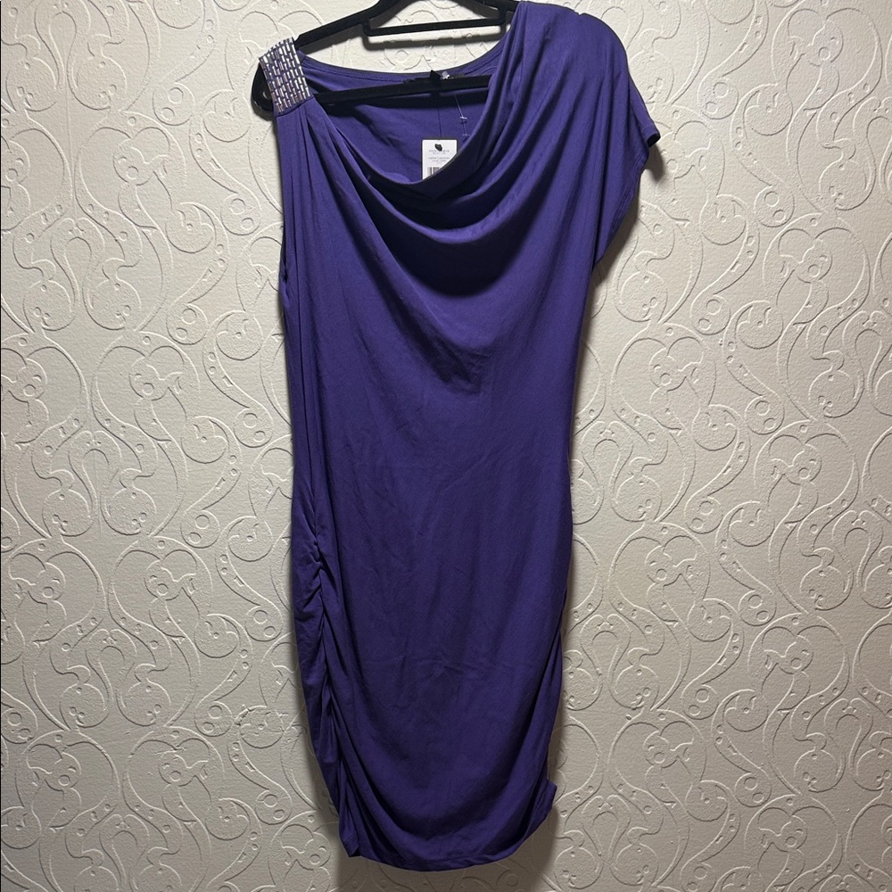 Cynthia Steffe One Shoulder Purple Dress